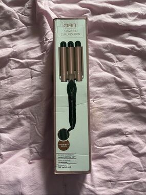 3-Barrel Curling Iron - Rose Gold and Black